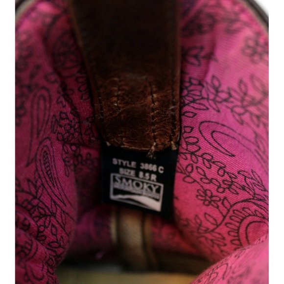 Smokey Mountain Cowboy Cowgirl boots Western Pink Girls 8.5R Country Horseback - Picture 9 of 10